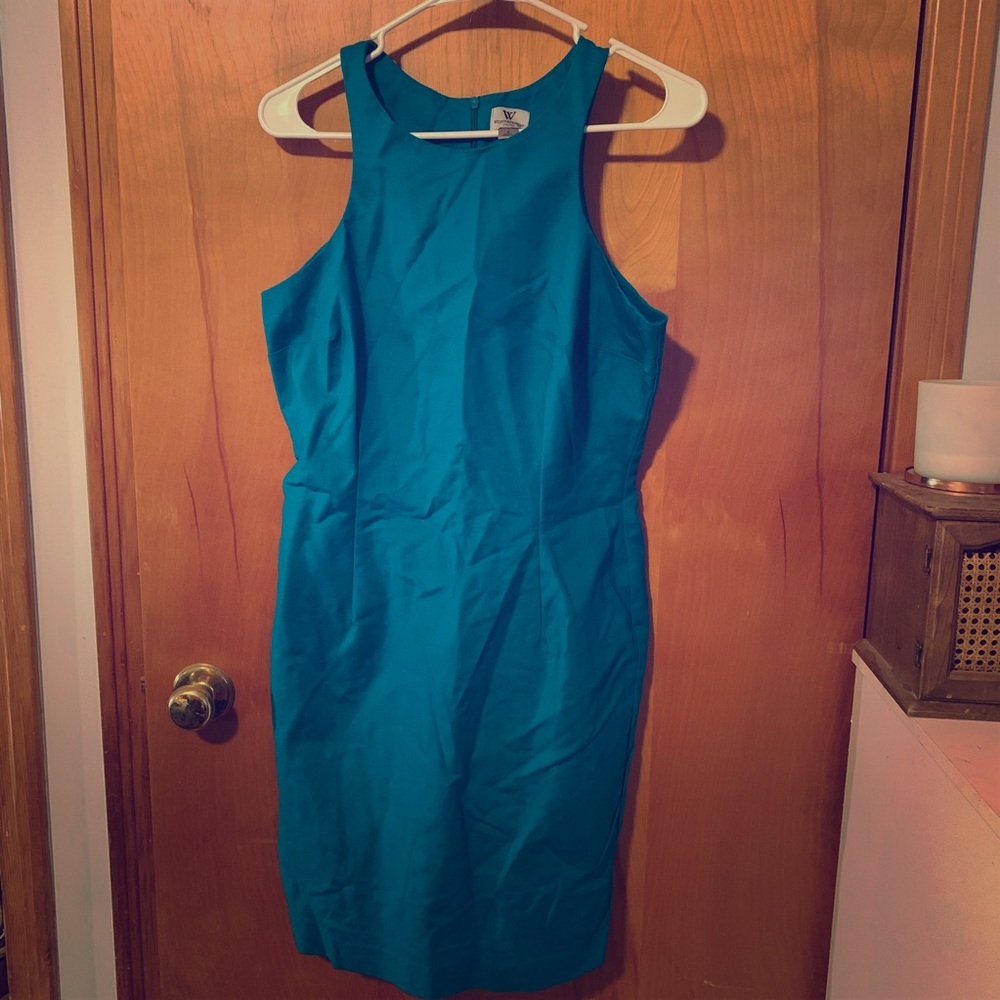 Stretchy Teal Work Dress- Size 8